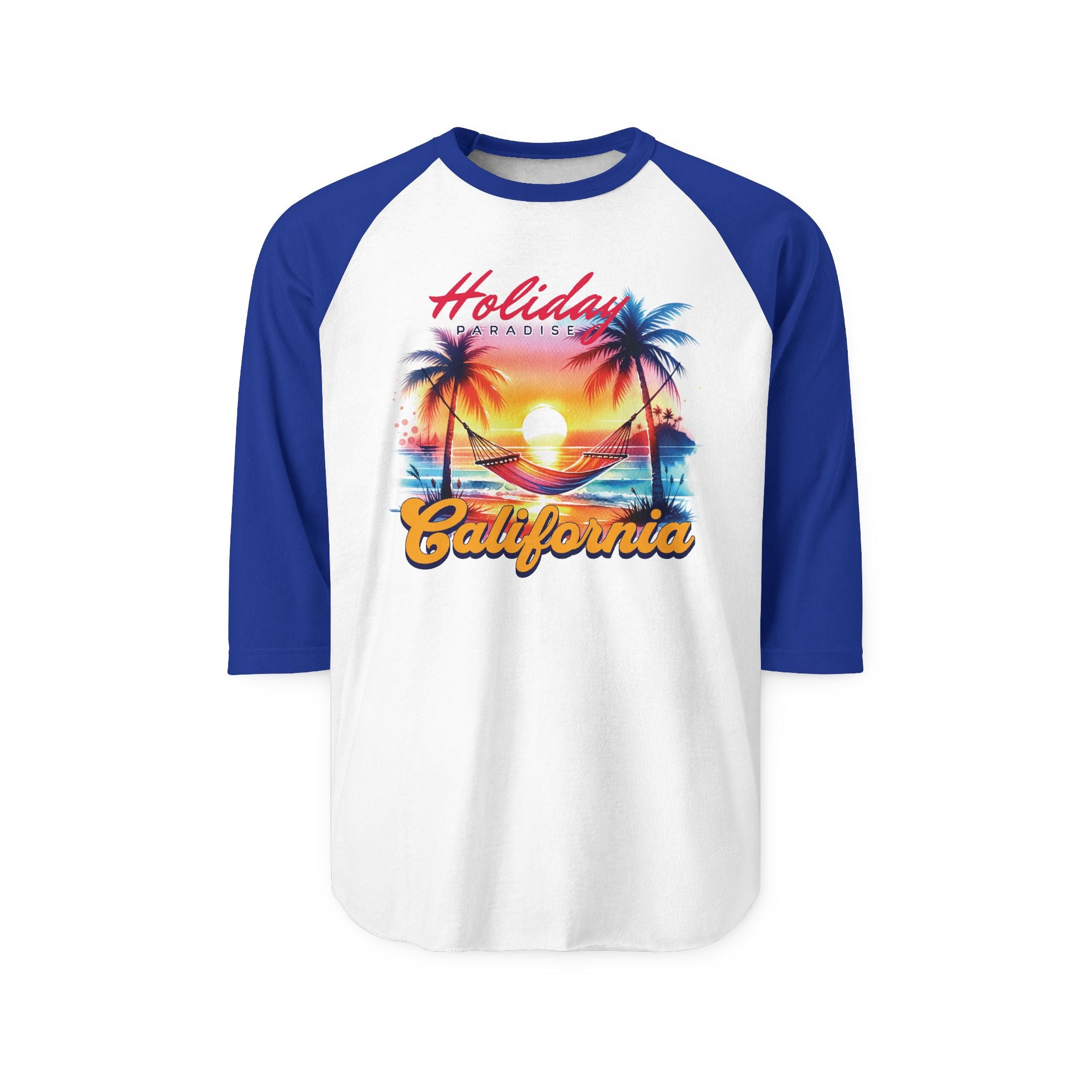 Holiday Beach Vibes Cali Style Raglan Tee