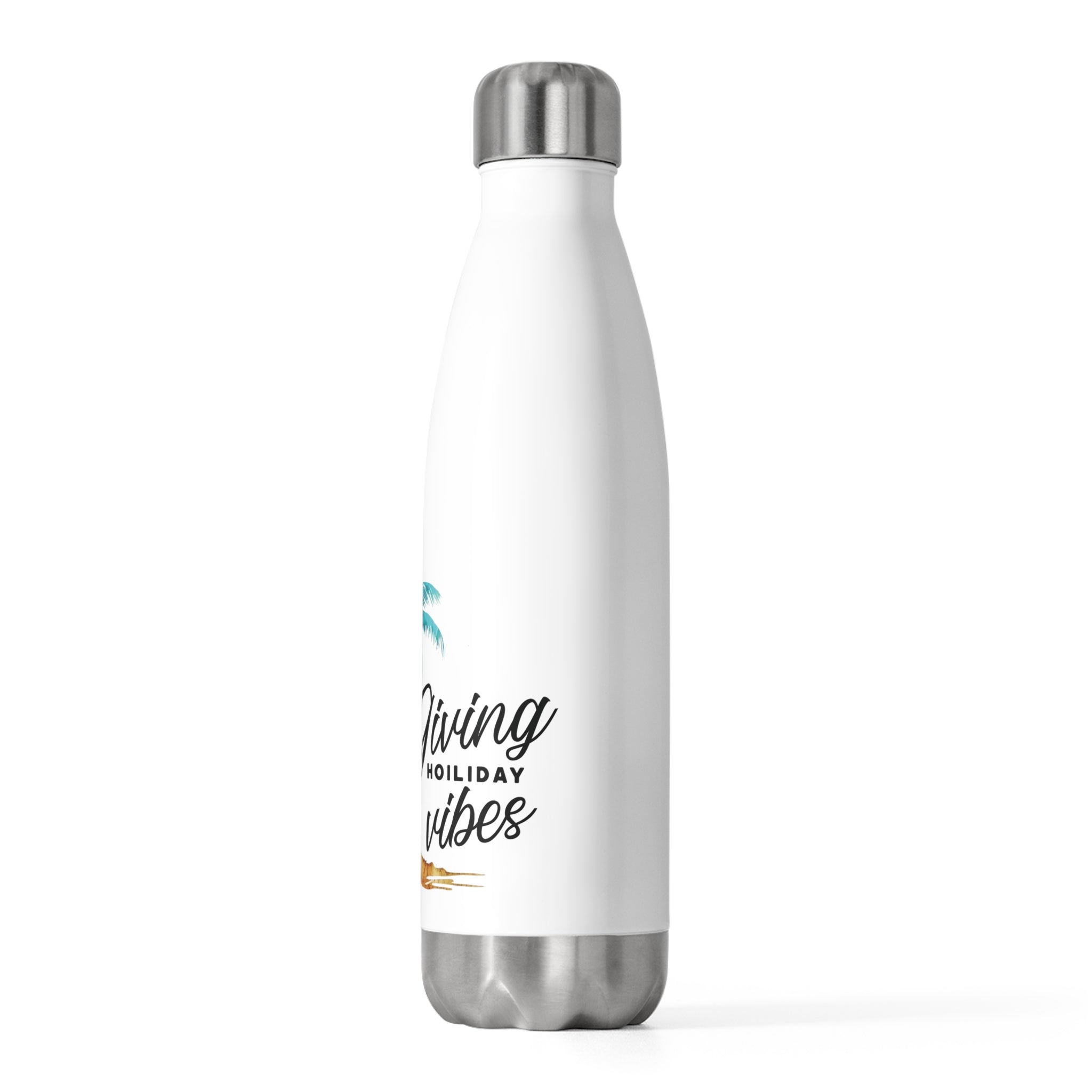 Giving Holiday Vibes - Tropical Oasis Stainless Steel 20oz Insulated Water Bottle