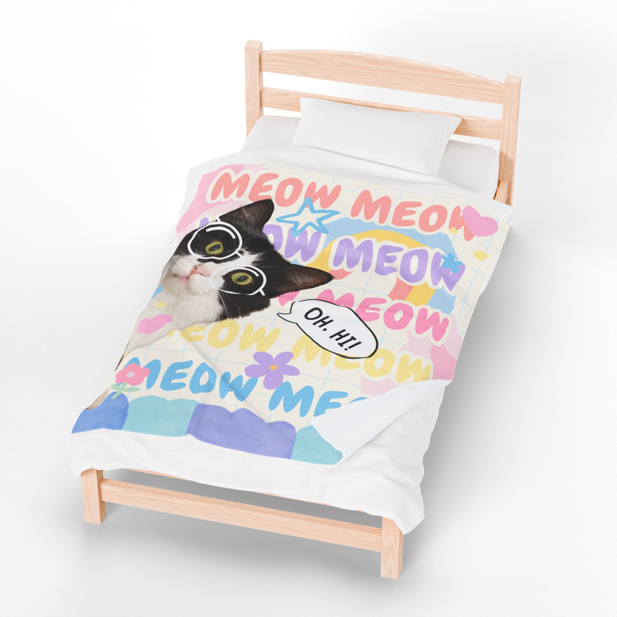 Smarty Cat – Velveteen Plush 50" x 60" Blanket