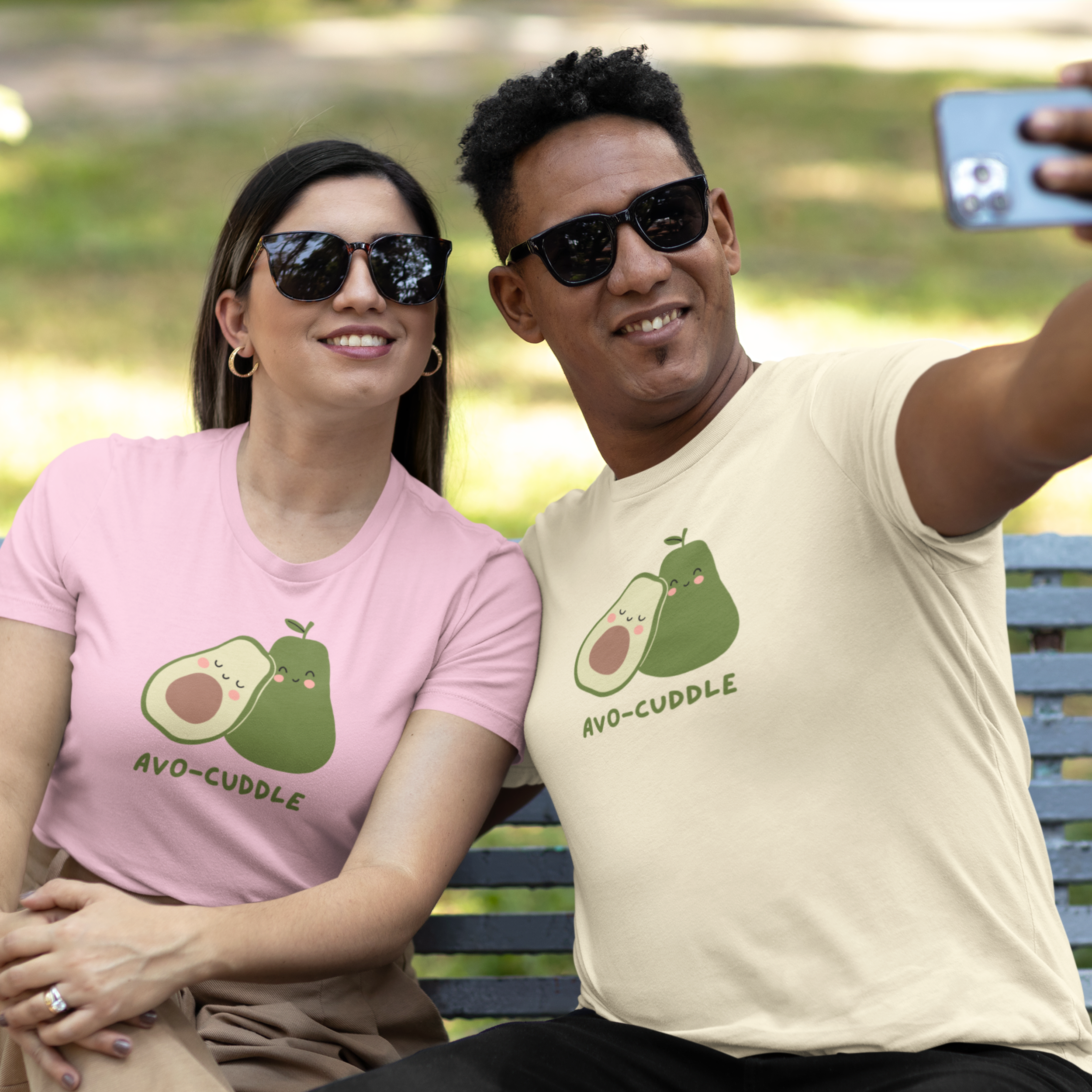 Avo-Cuddle Avocado T-Shirt – Cute Pun Graphic Tee for Couples