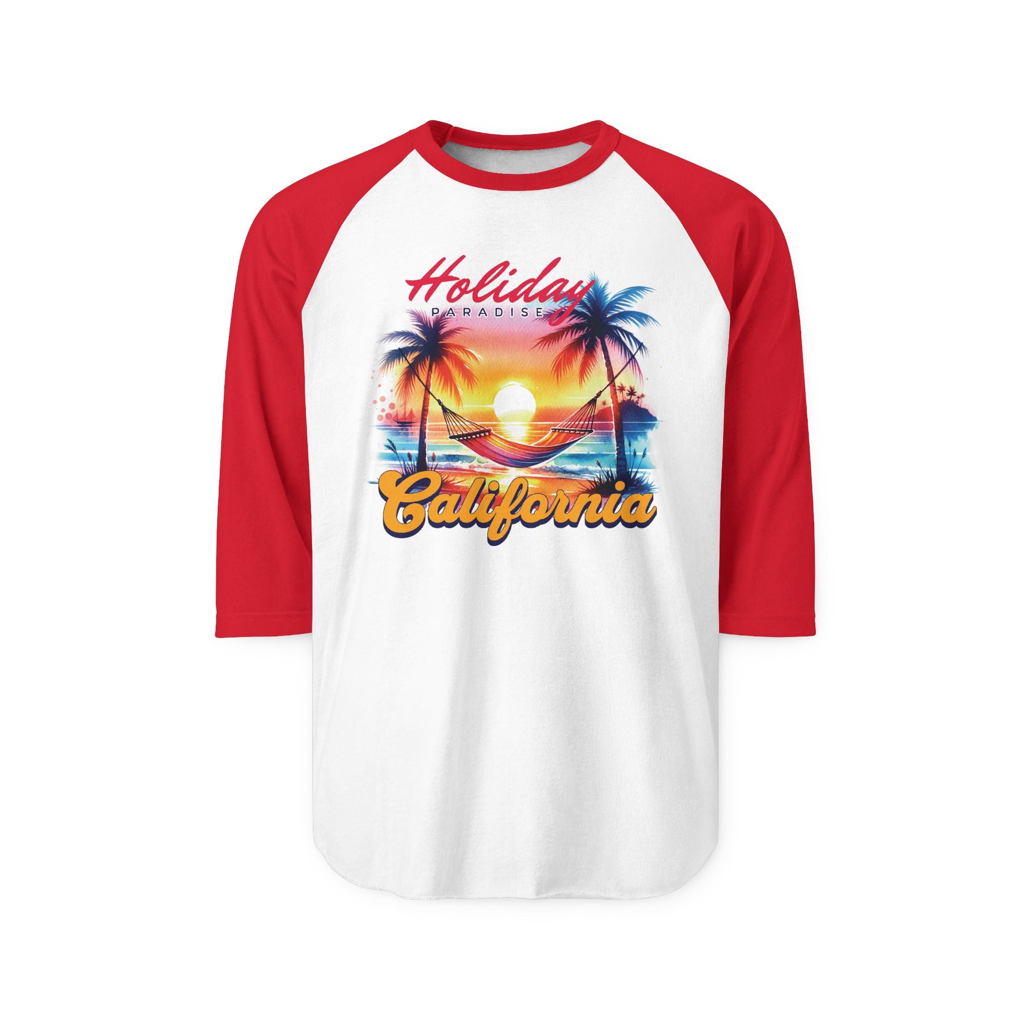 Holiday Beach Vibes Cali Style Raglan Tee