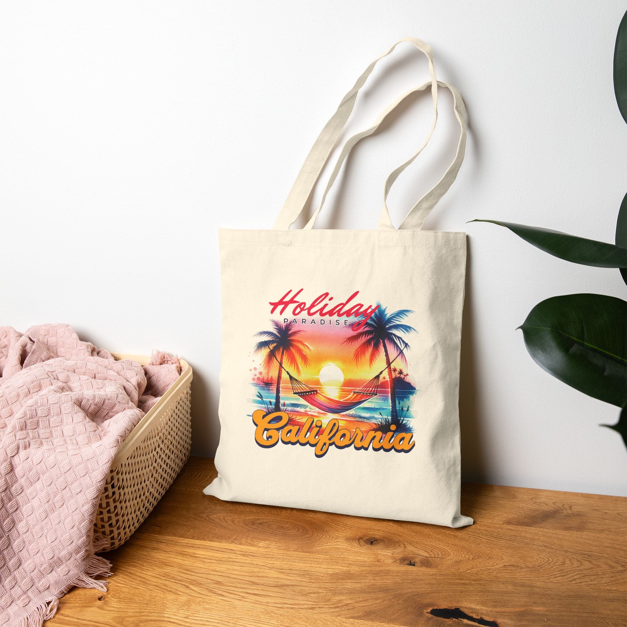 Holiday Paradise California Style Canvas Tote Bag