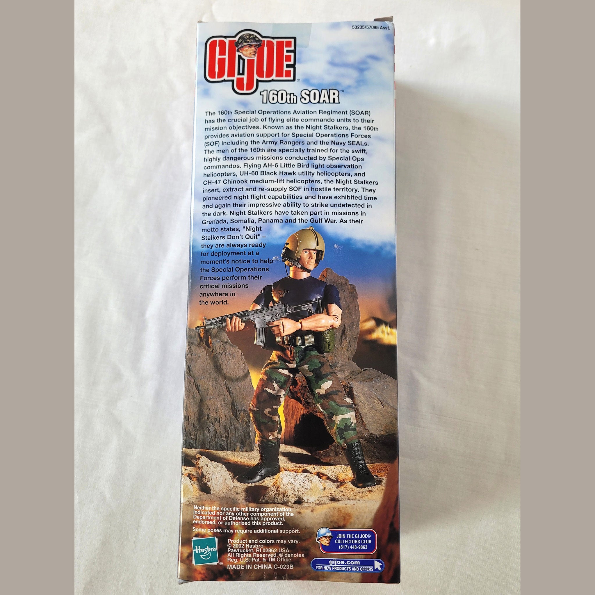 G.I. Joe 160th SOAR 12" Action Figure 2002 Hasbro Vintage Military Sealed Box