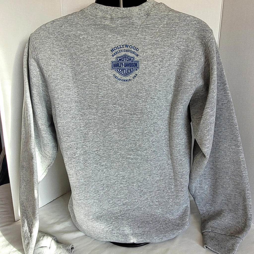 Vintage Harley-Davidson Youth XL Gray Crewneck Sweatshirt Y2K De-Lux