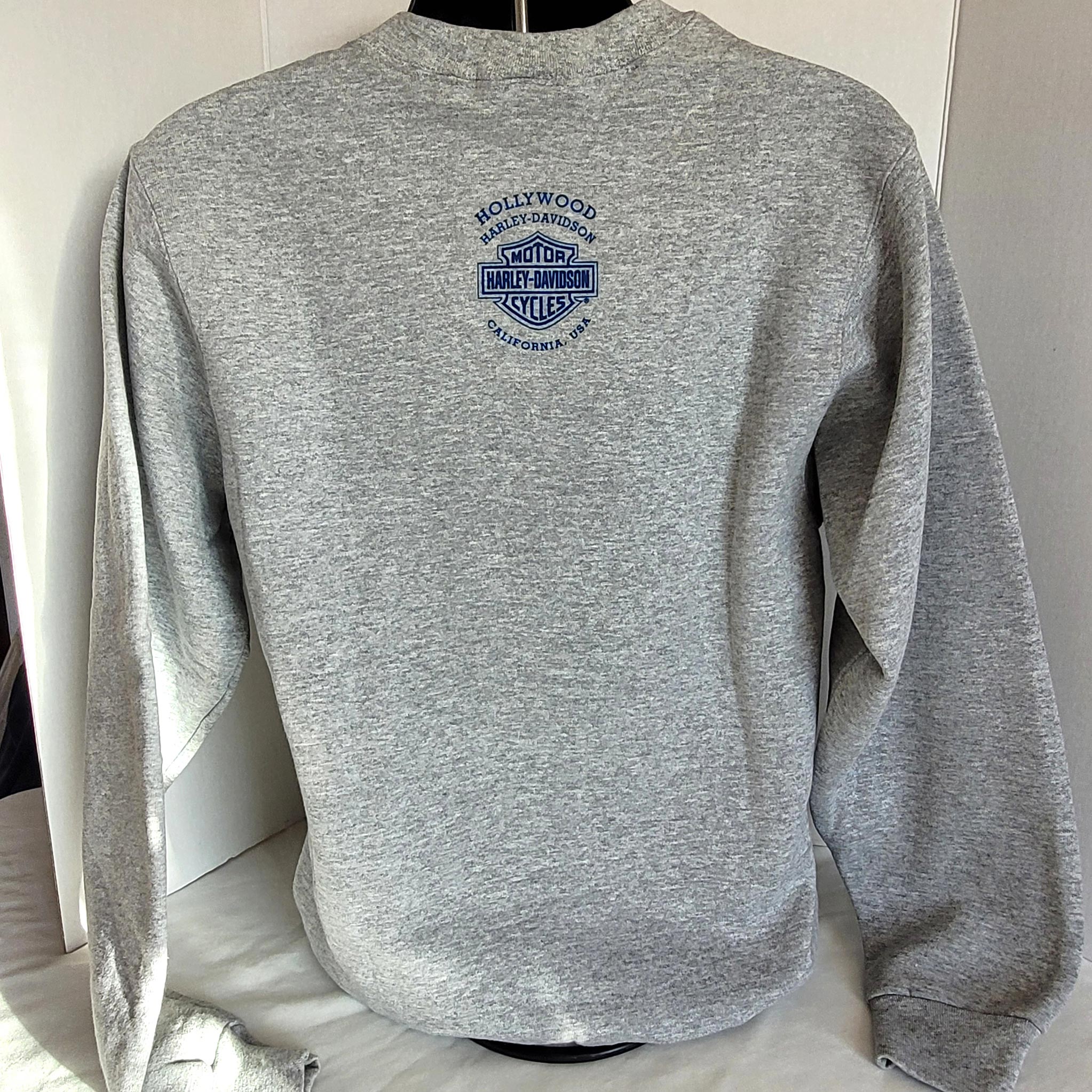 Harley-Davidson Boys XL Gray Crewneck Sweatshirt Y2K De-Lux