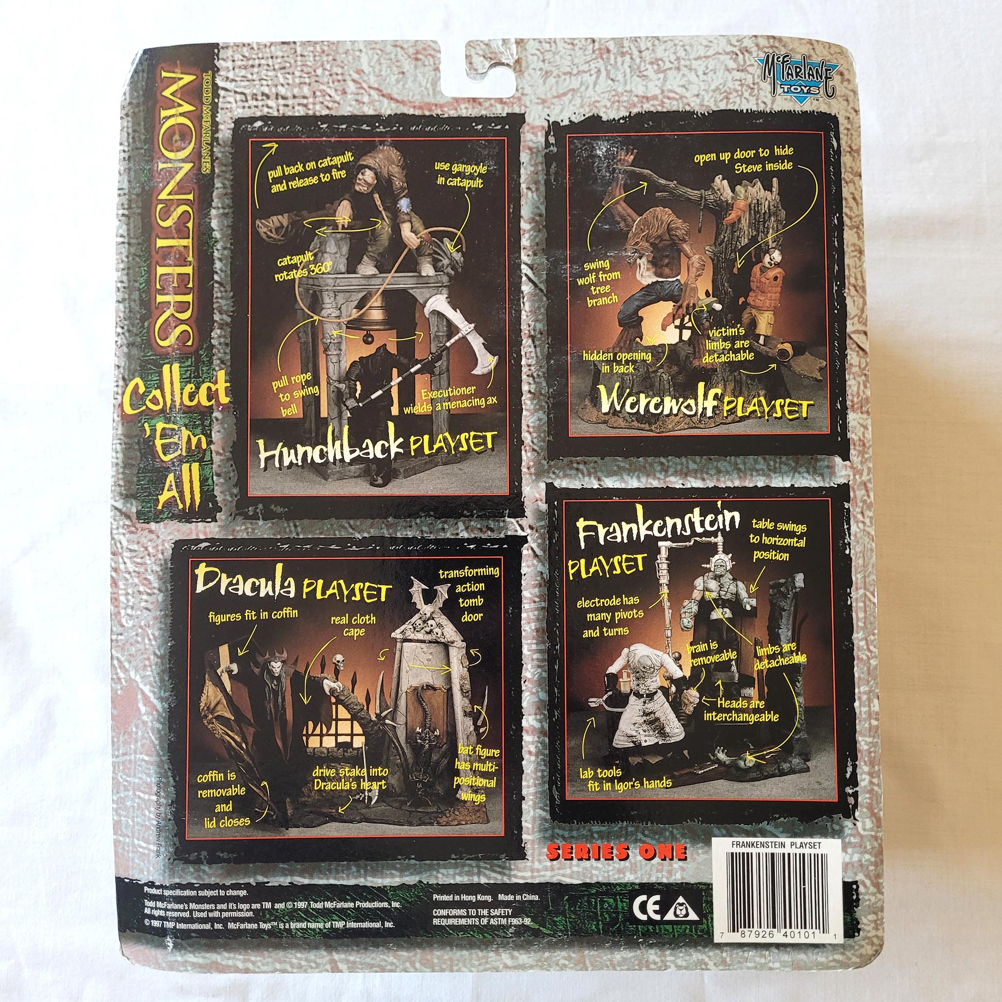 1997 McFarlane Monsters Frankenstein Playset – New Sealed Vintage Figure