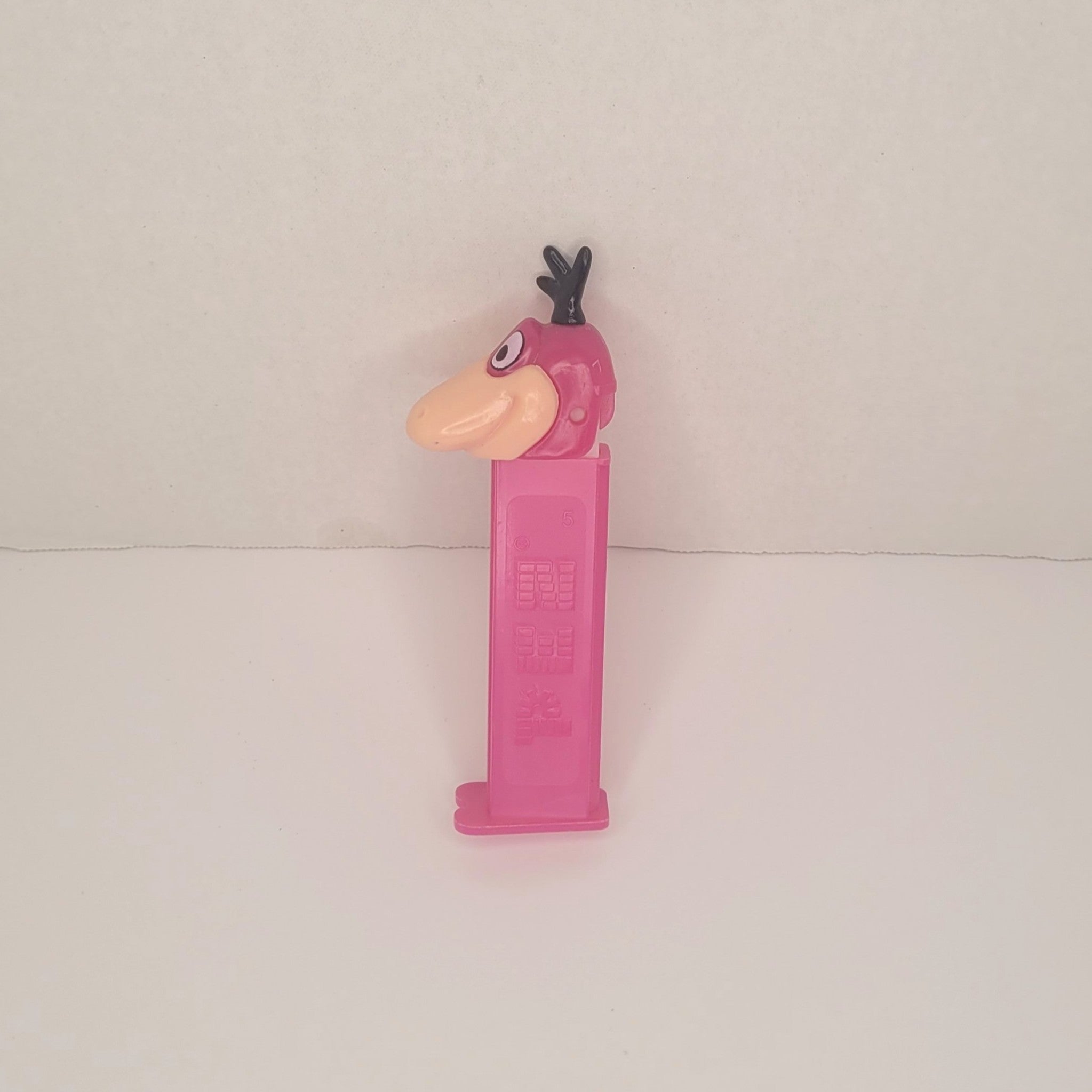 Vintage 1990s PEZ Dispenser The Flintstones Dino Pink Stem Footed Candy Dispenser Collectible