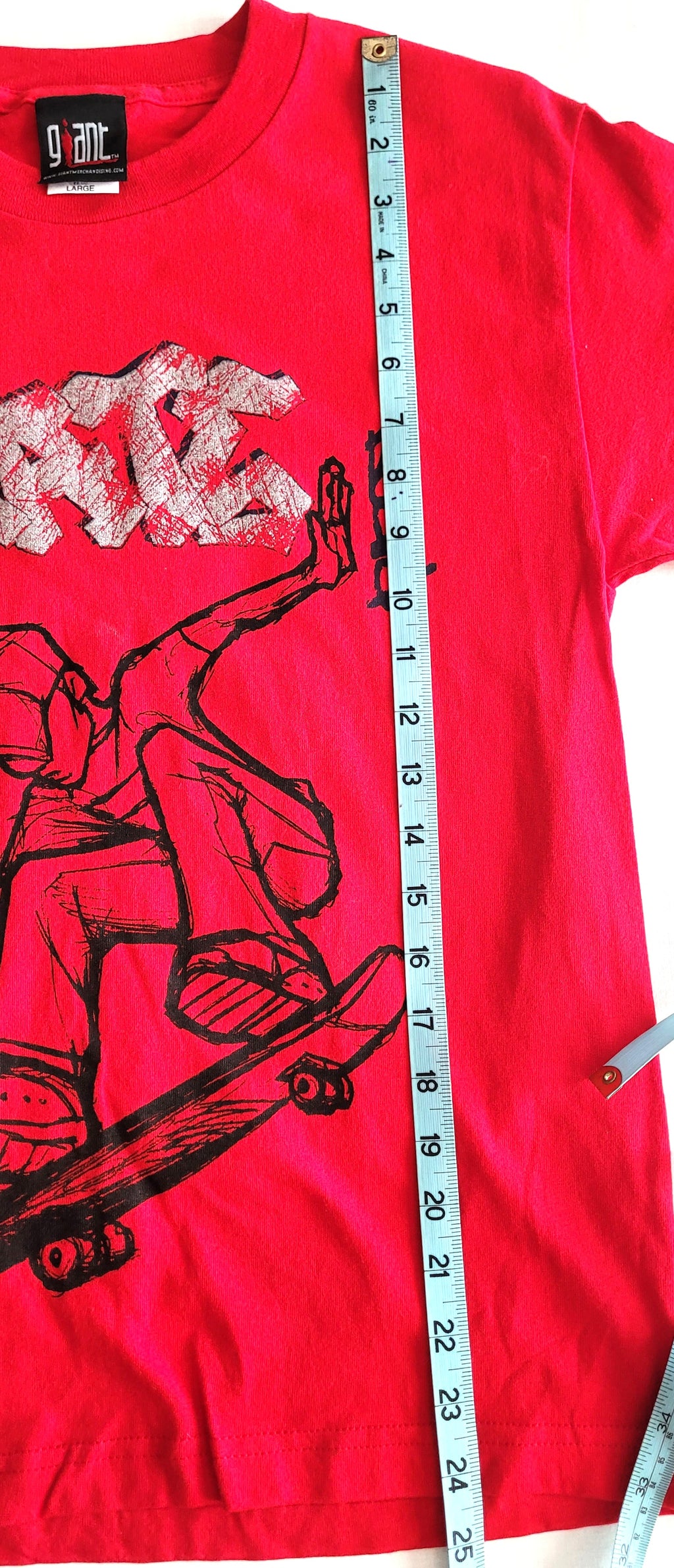 Vintage Giant Skateboard Graphic T-Shirt Men’s Large Red